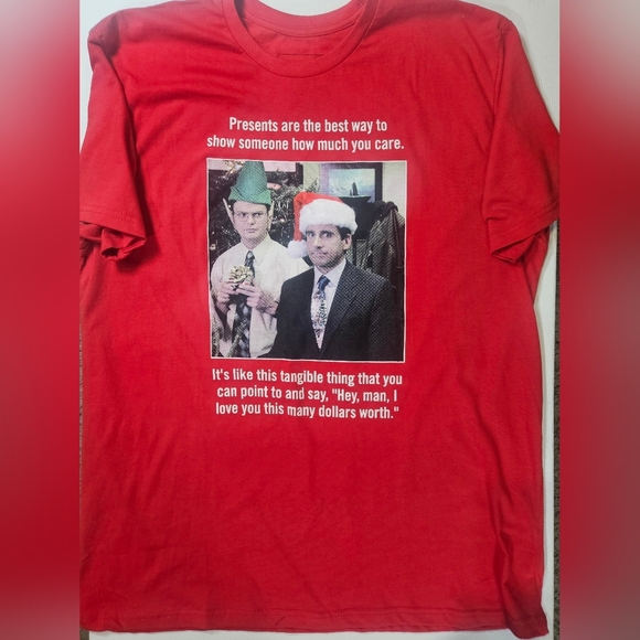 The Office T-Shirt Mens Christmas Grapic 2X Funny Red Holiday Party Fun Classic‎ - Picture 1 of 6
